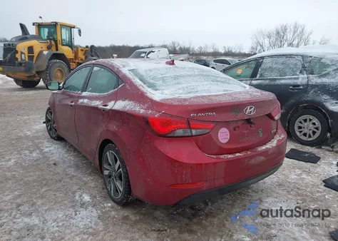 2016 Hyundai Elantra Limited from USA, damaged, VIN 5NPDH4AE7GH655300